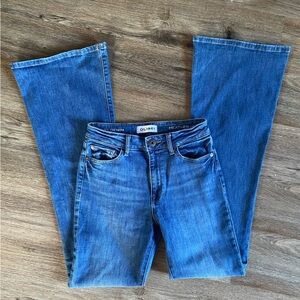 DL1961 Heather High Rise Flare Leonard Jeans Medium Wash Smart Denim Size 27